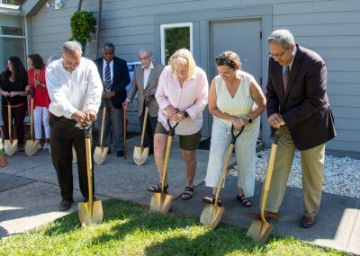 Groundbreaking for a commercial kitchen